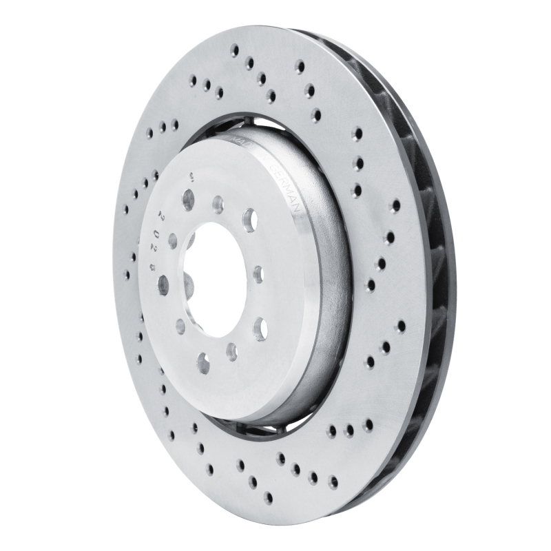 BMW M3 Brake Rotor (1) - Right Front - R1 Concepts - Drilled, Carbon Alloy GeoMET - `06-`08